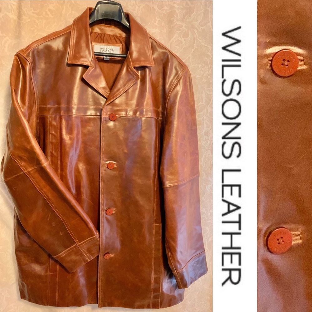 Vintage XLT Wilsons Leather Car Coat